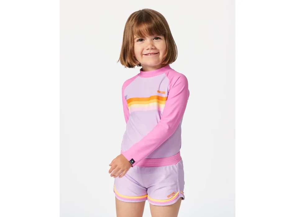 RIP CURL RAINBOW TIDE LYCRA MANICHE LUNGHE BAMBINA 1-8 ANNI