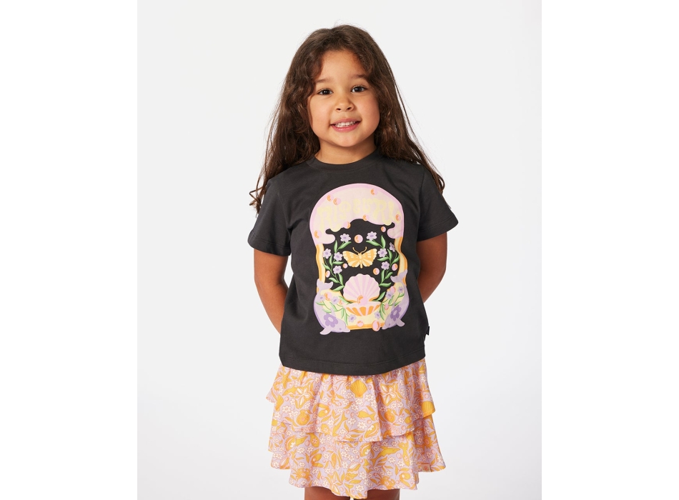 RIP CURL RAINBOW TROPICS ART T-SHIRT BAMBINA