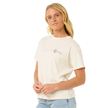 RIP CURL RELAXED T-SHIRT DONNA CALA VADELLA BONE
