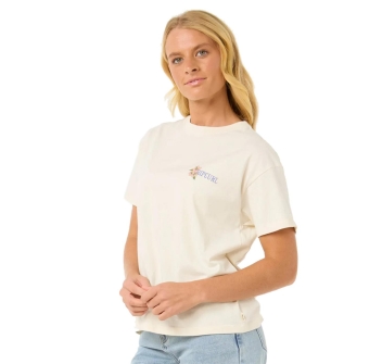 RIP CURL RELAXED T-SHIRT DONNA CALA VADELLA BONE