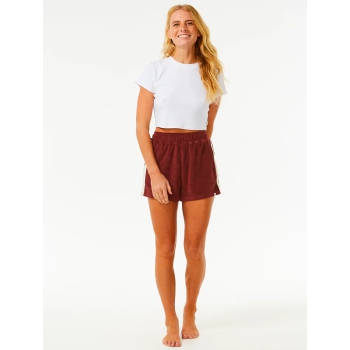 RIP CURL REVIVAL TERRY PANTALONCINI DONNA PLUM