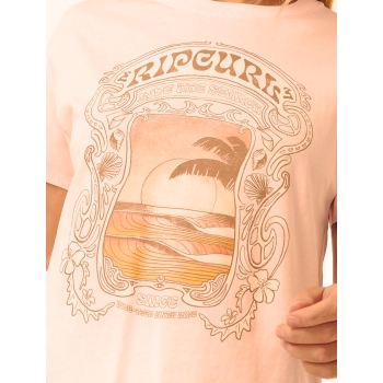 RIP CURL SEA SHELLS RELAXED T-SHIRT DONNA PINK