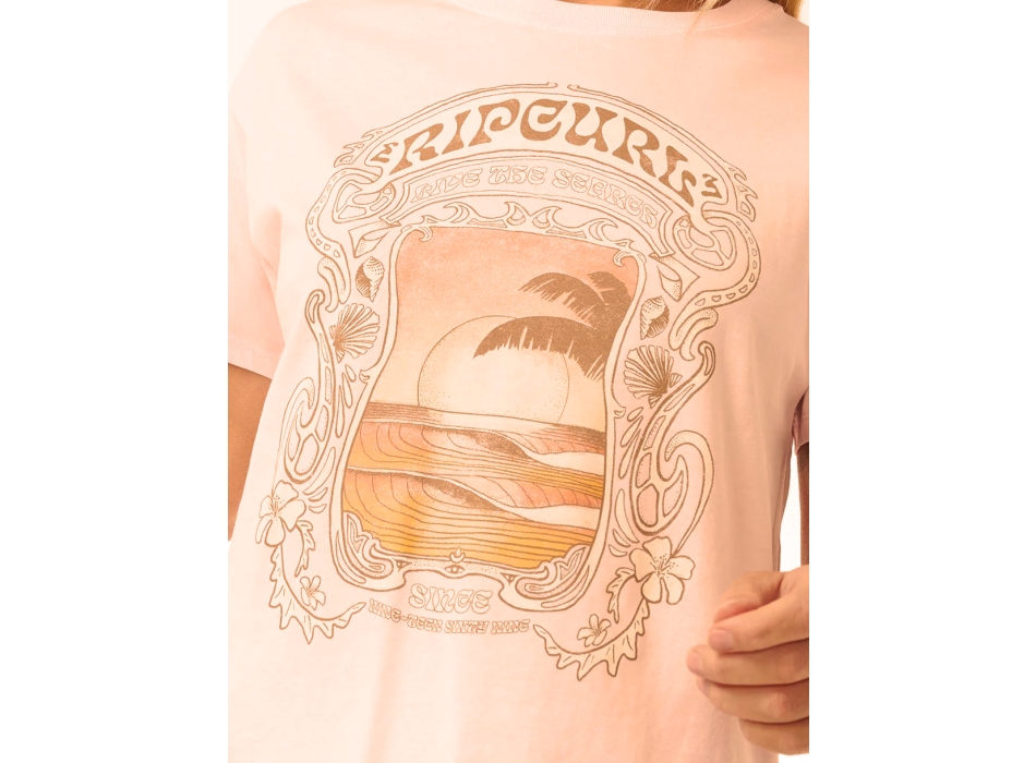 RIP CURL SEA SHELLS RELAXED T-SHIRT DONNA PINK