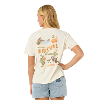 RIP CURL SEA SHELLS RELAXED T-SHIRT DONNA WASHED BLACK