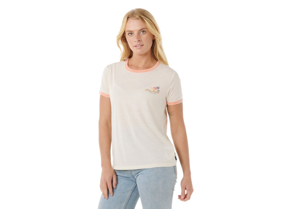 RIP CURL SEA SHELLS RELAXED T-SHIRT DONNA WASHED BLACK