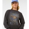 RIP CURL LUNA RELAXED CREW FELPA GIROCOLLO DONNA WASHED BLACK