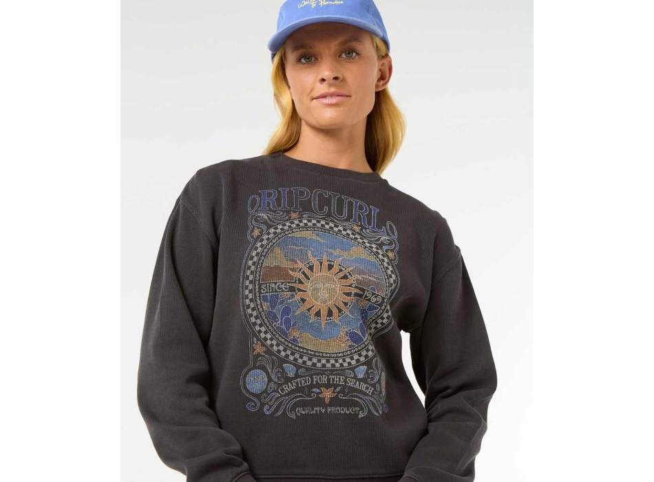 RIP CURL SEA SHELLS RELAXED T-SHIRT DONNA WASHED BLACK