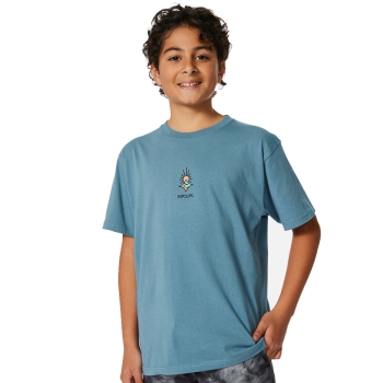 RIP CURL SHRED TEE RAGAZZO DUSTY BLUE