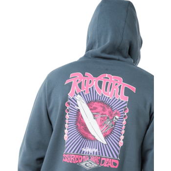 RIP CURL SHRED TILL DEAD ZIP FELPA CON CAPPUCCIO WASHED NAVY