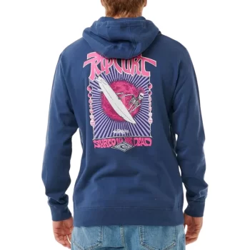 RIP CURL SHRED TILL DEAD ZIP FELPA CON CAPPUCCIO WASHED NAVY
