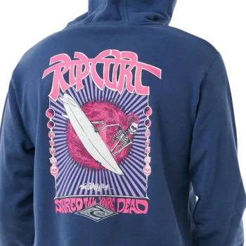 RIP CURL SHRED TILL DEAD ZIP FELPA CON CAPPUCCIO WASHED NAVY