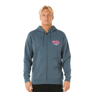 RIP CURL SHRED TILL DEAD ZIP FELPA CON CAPPUCCIO WASHED NAVY