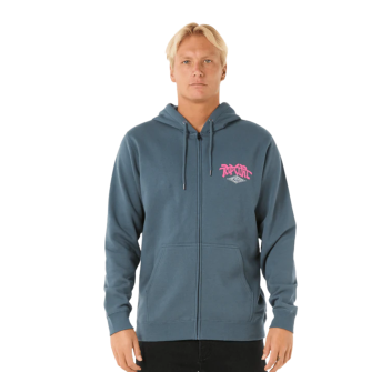RIP CURL SHRED TILL DEAD ZIP FELPA CON CAPPUCCIO WASHED NAVY