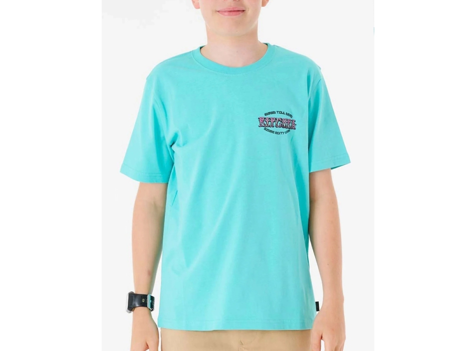 RIP CURL SLASHER TEE RAGAZZO AQUA