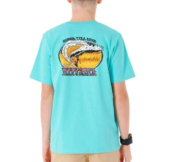 RIP CURL SLASHER TEE RAGAZZO AQUA