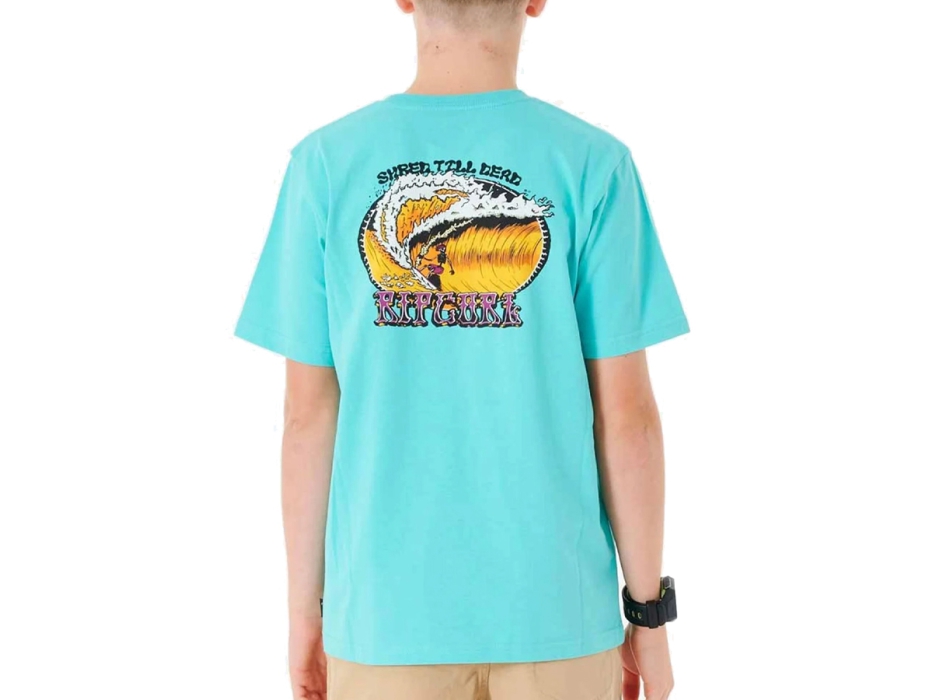 RIP CURL SLASHER TEE RAGAZZO AQUA