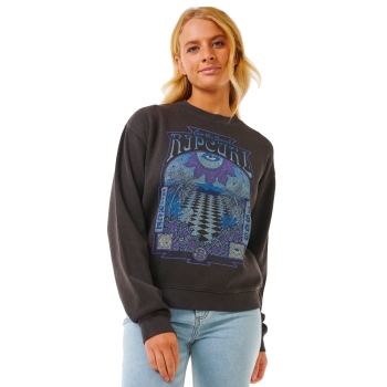 RIP CURL SLOW DOWN FELPA GIROCOLLO BLACK