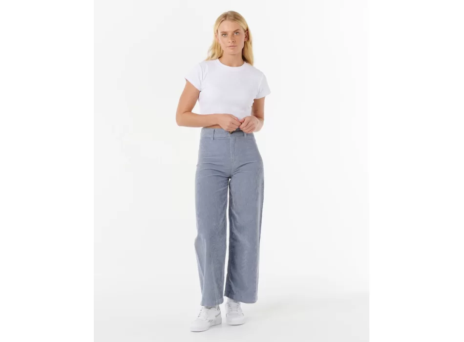 RIP CURL STEVIE CORD PANTALONI IN VELLUTO DONNA BLUE GREY