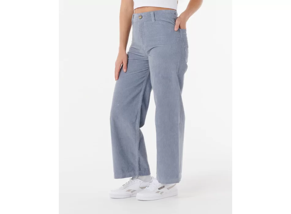 RIP CURL STEVIE CORD PANTALONI IN VELLUTO DONNA BLUE GREY