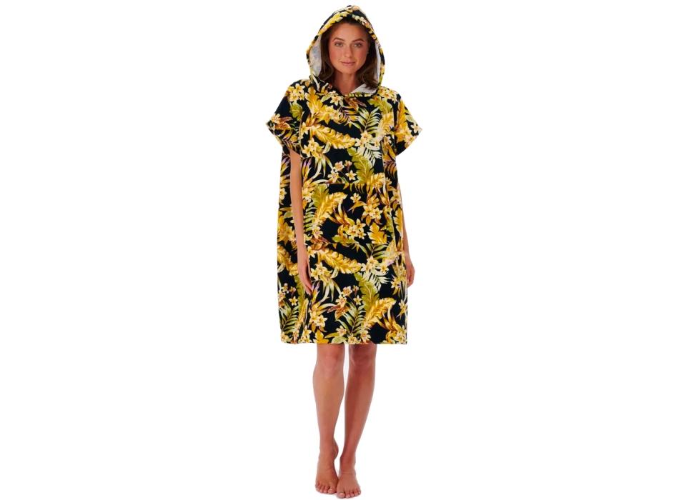 RIP CURL SUNDAY SWELL PONCHO IN SPUGNA BLACK