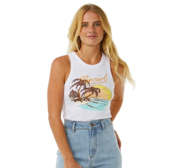 RIP CURL SUNSET RIBBED CANOTTA WHITE