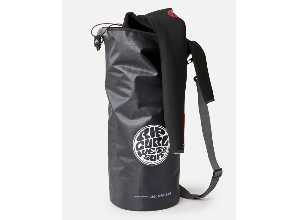 RIP CURL SURF SERIES BARREL SACCA STAGNA 20L BLACK GREY