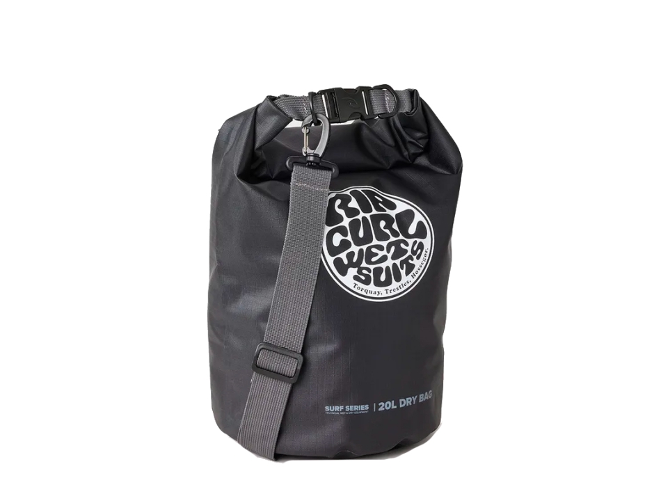 RIP CURL SURF SERIES BARREL SACCA STAGNA 20L BLACK GREY