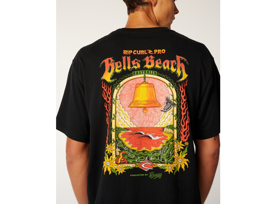 RIP CURL T-SHIRT BELLS PRO 26 EVENT TEE BLACK