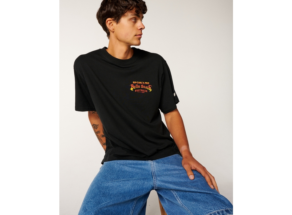 RIP CURL T-SHIRT BELLS PRO 26 EVENT TEE BLACK