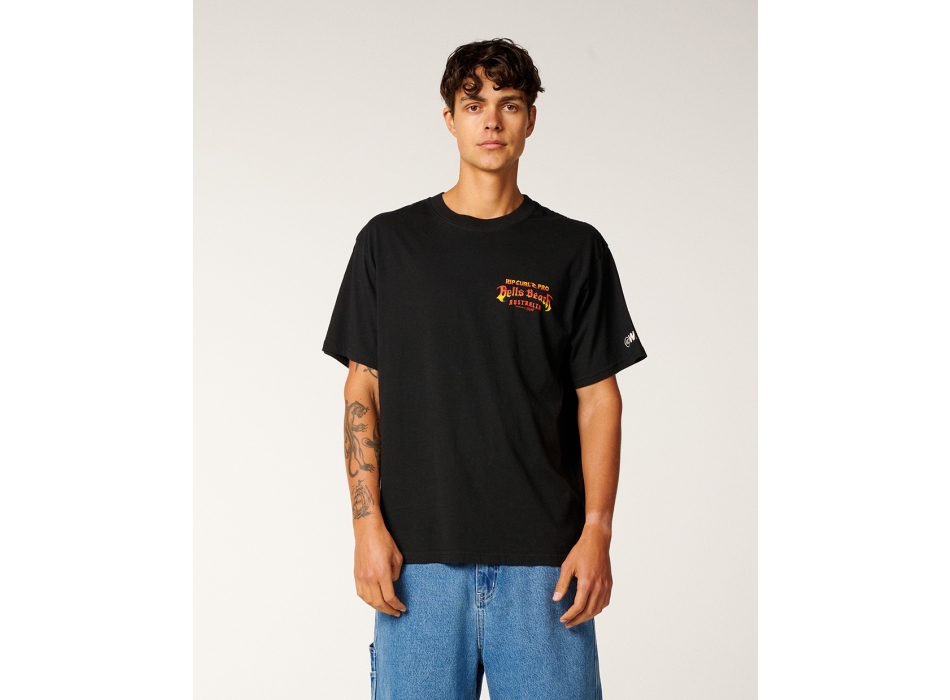 RIP CURL T-SHIRT BELLS PRO 26 EVENT TEE BLACK