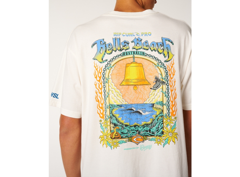 RIP CURL T-SHIRT BELLS PRO 26 EVENT TEE BONE
