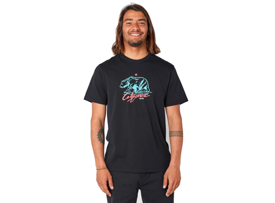 RIP CURL T-SHIRT DESTI ANIMALS BLACK