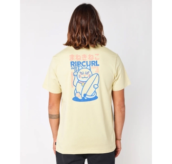 RIP CURL T-SHIRT DESTI ANIMALS VINTAGE YELLOW