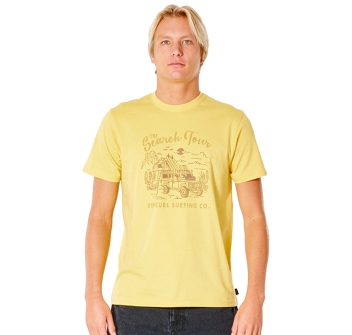 RIP CURL T-SHIRT DRIFTER RETRO YELLOW