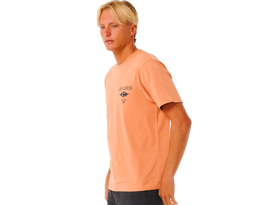 RIP CURL T-SHIRT FADE OUT ICON CLAY