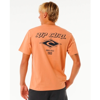 RIP CURL T-SHIRT FADE OUT ICON CLAY