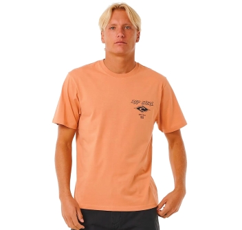 RIP CURL T-SHIRT FADE OUT ICON CLAY