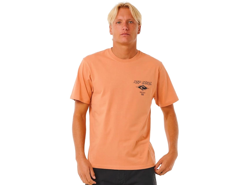 RIP CURL T-SHIRT FADE OUT ICON CLAY