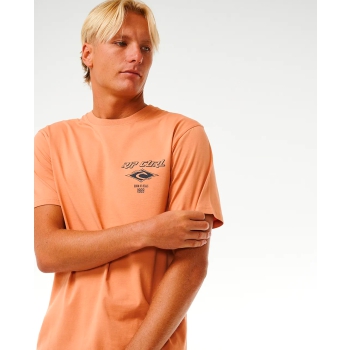 RIP CURL T-SHIRT FADE OUT ICON CLAY