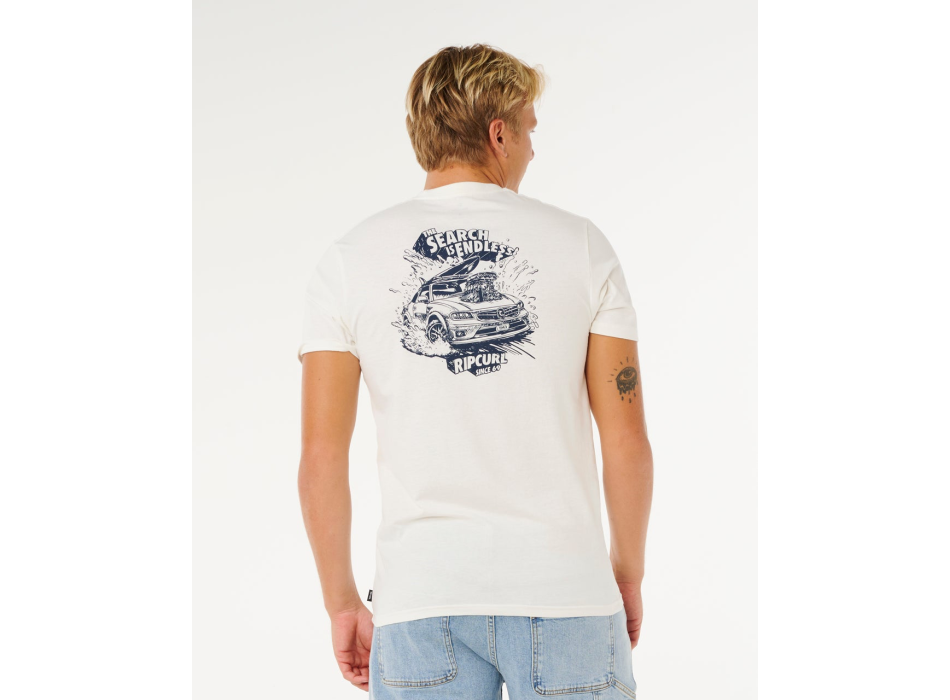 RIP CURL T-SHIRT MANICHE CORTE KEEP ON TRUCKING BONE