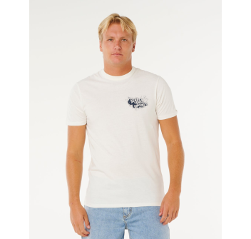 RIP CURL T-SHIRT MANICHE CORTE KEEP ON TRUCKING BONE