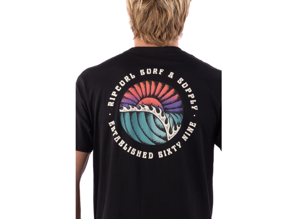 RIP CURL T-SHIRT MOD CALI BADGE VINTAGE WHITE