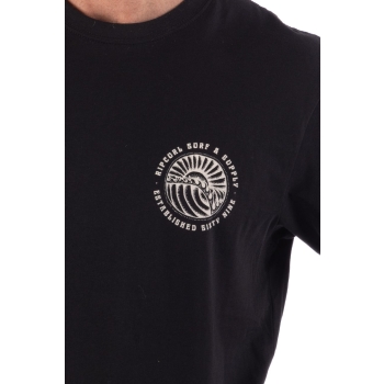RIP CURL T-SHIRT MOD CALI BADGE VINTAGE WHITE
