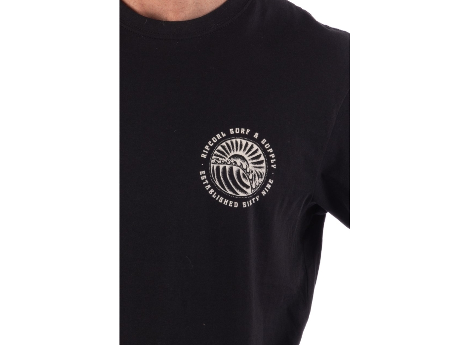 RIP CURL T-SHIRT MOD CALI BADGE VINTAGE WHITE
