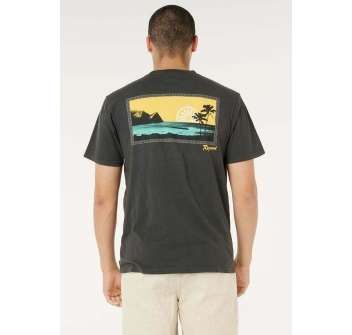 RIP CURL T-SHIRT MOD CALI SUNSET WASHED BLACK