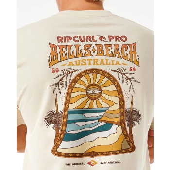 RIP CURL T-SHIRT PRO BELLS BEACH 2024 LINE UP WASHED BLACK