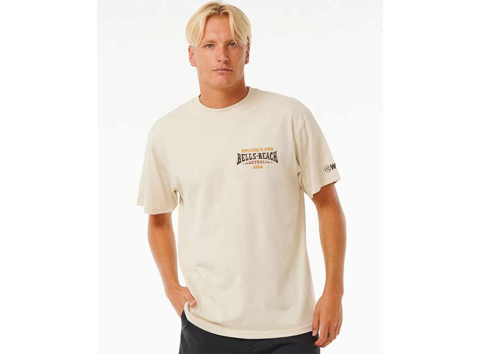 RIP CURL T-SHIRT PRO BELLS BEACH 2024 LINE UP WASHED BLACK