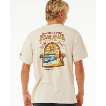 RIP CURL T-SHIRT PRO BELLS BEACH 2024 LINE UP WASHED BLACK