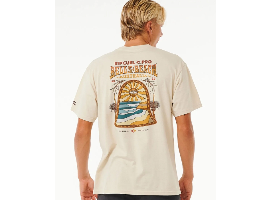 RIP CURL T-SHIRT PRO BELLS BEACH 2024 LINE UP WASHED BLACK