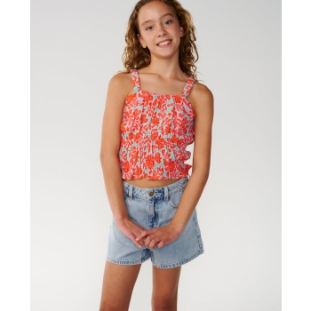 RIP CURL T-SHIRT RAGAZZA LUXE SURF RELAXED WATERMELON